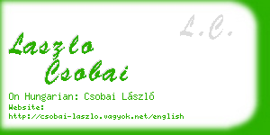 laszlo csobai business card