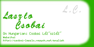 laszlo csobai business card